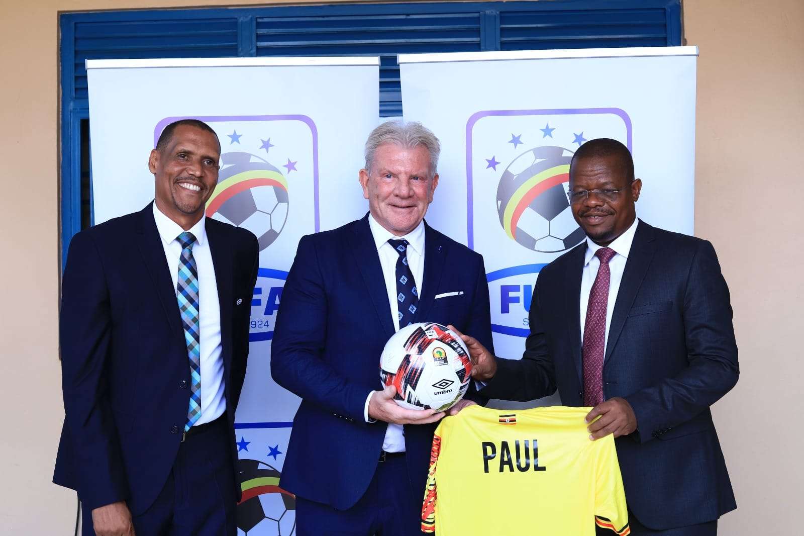 Paul Put being unveiled at FUFA house