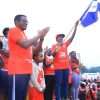 Katikiro Charles Peter Mayiga and Nalinya flag off Runners at Kabaka Birthday Run